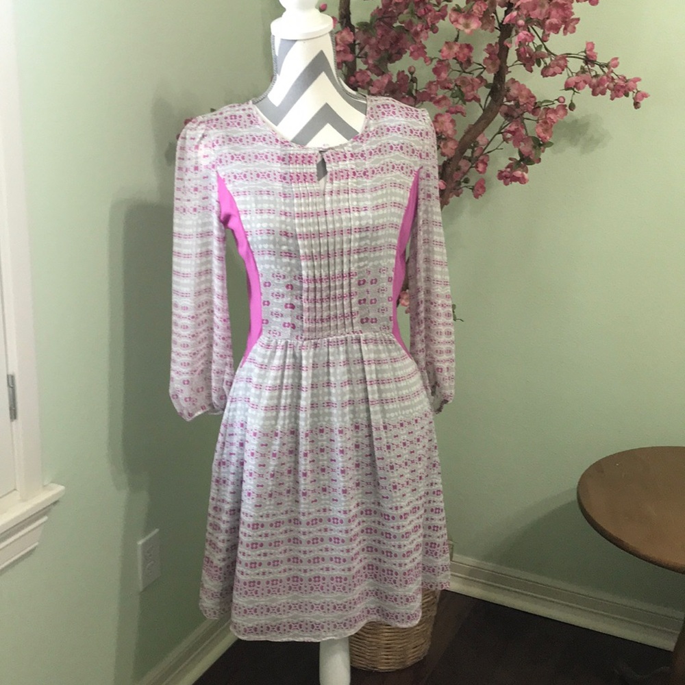Grey and Pink Dress